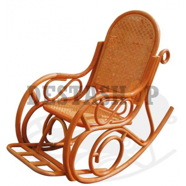 Плетеное кресло качалка из ротанга